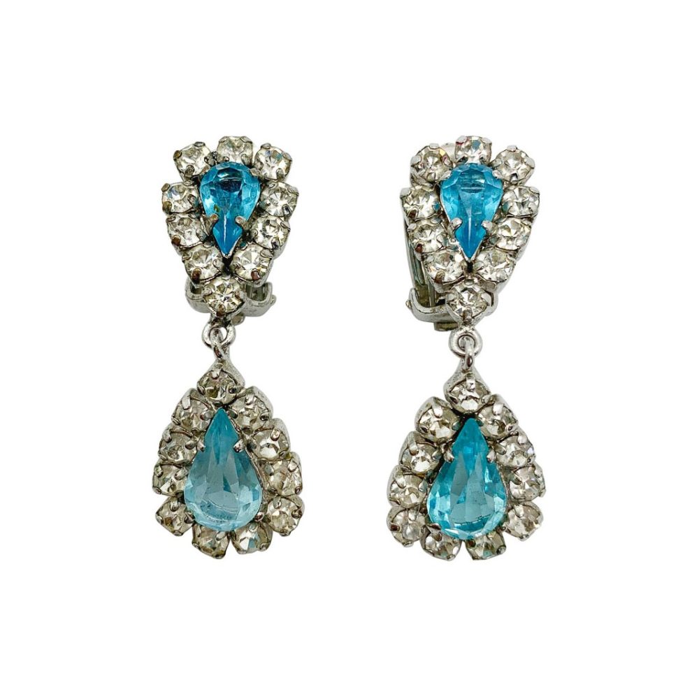 Vintage Dior Aqua Earrings
