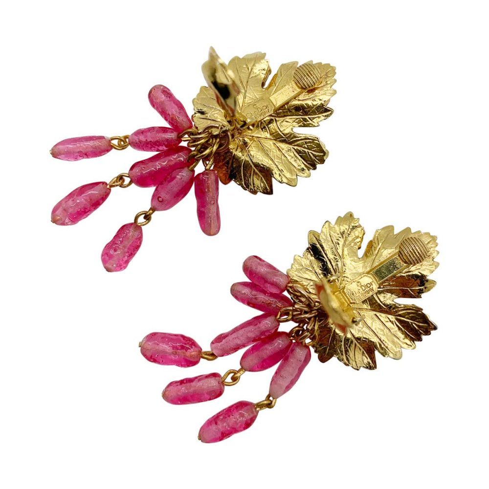 Vintage Dior Leaf Earrings