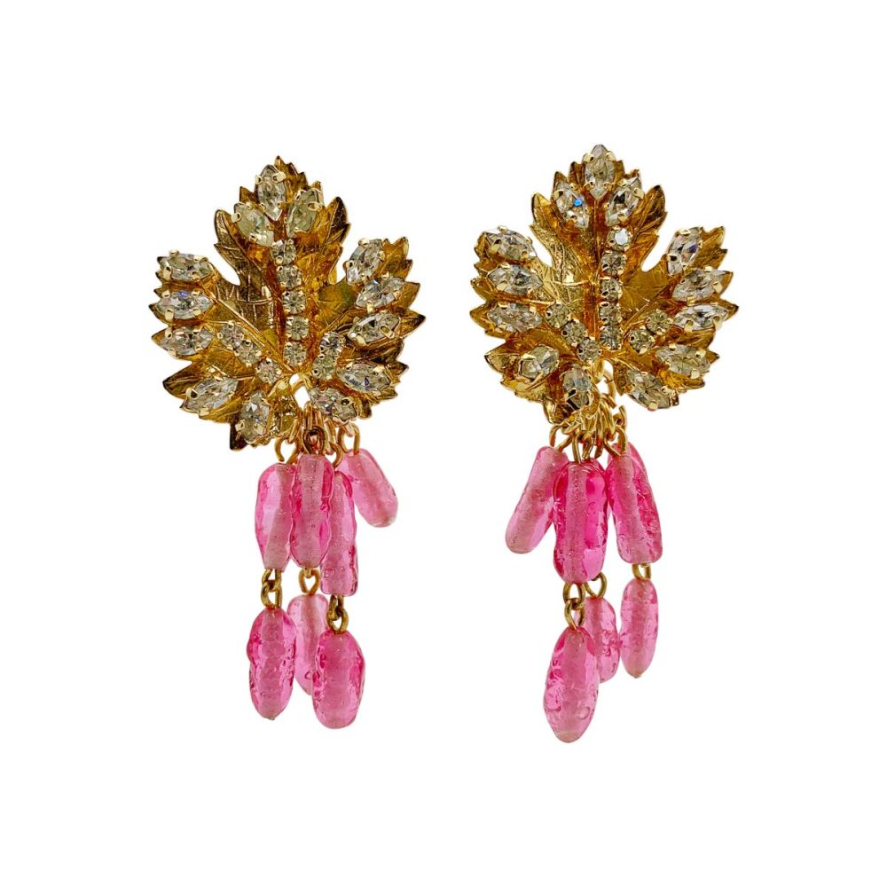 Vintage Dior Leaf Earrings
