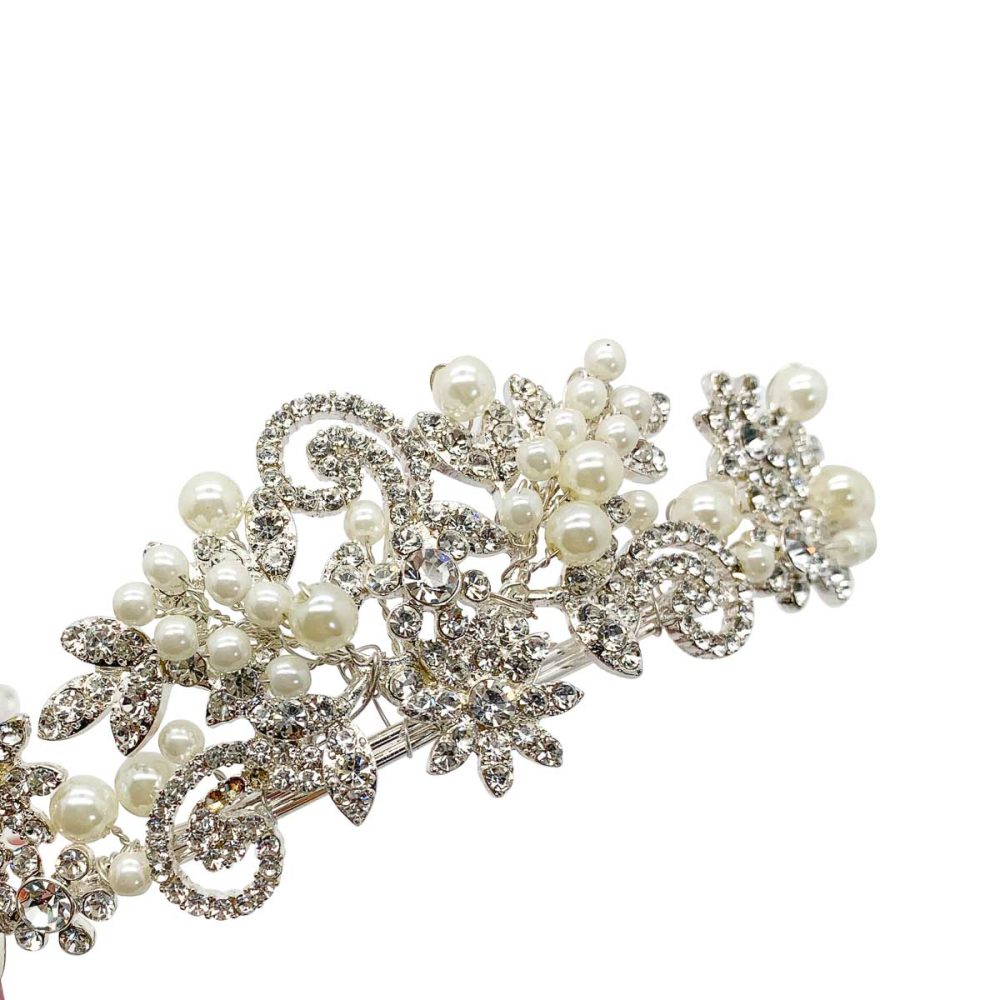 VINTAGE PEARL CRYSTAL TIARA