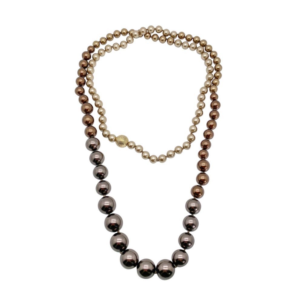 Vintage Givenchy Chocolate Pearl Necklace