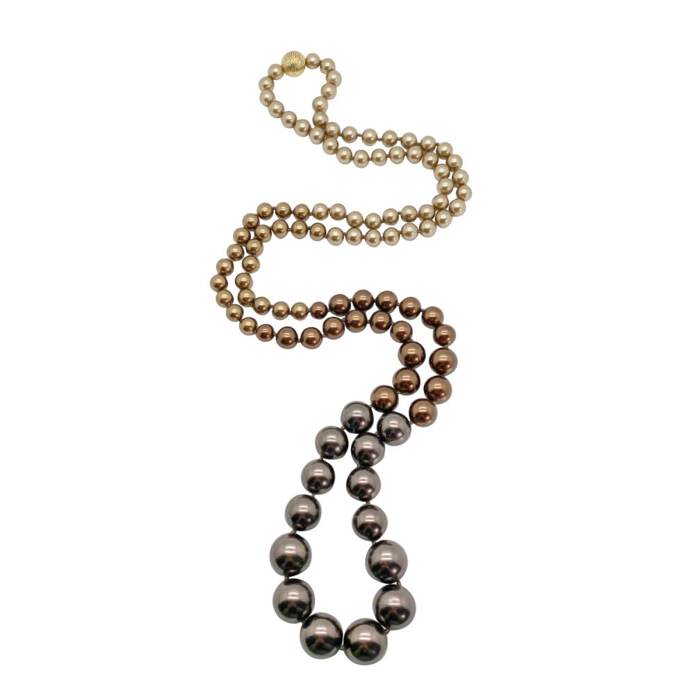 Vintage Givenchy Chocolate Pearl Necklace