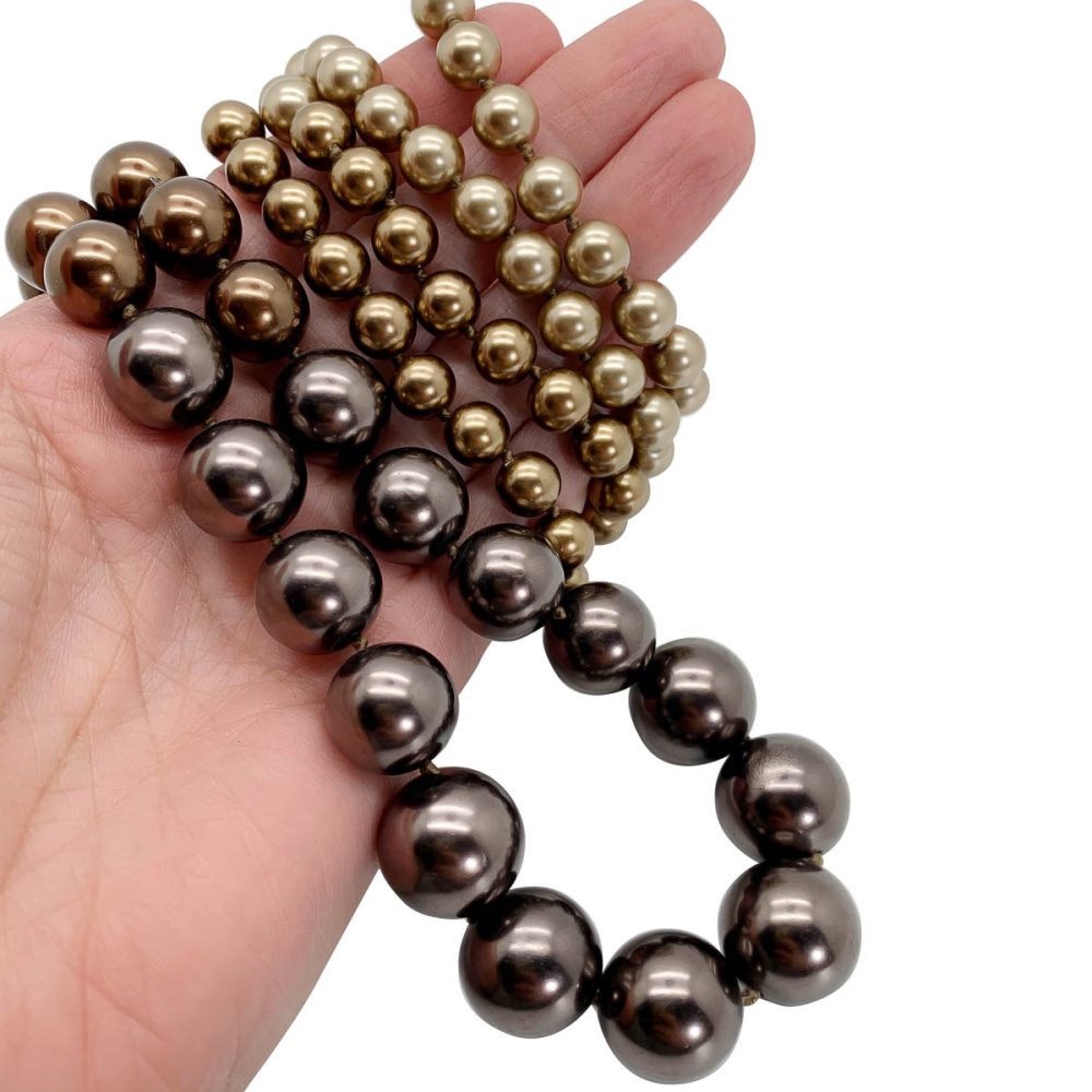 Vintage Givenchy Chocolate Pearl Necklace