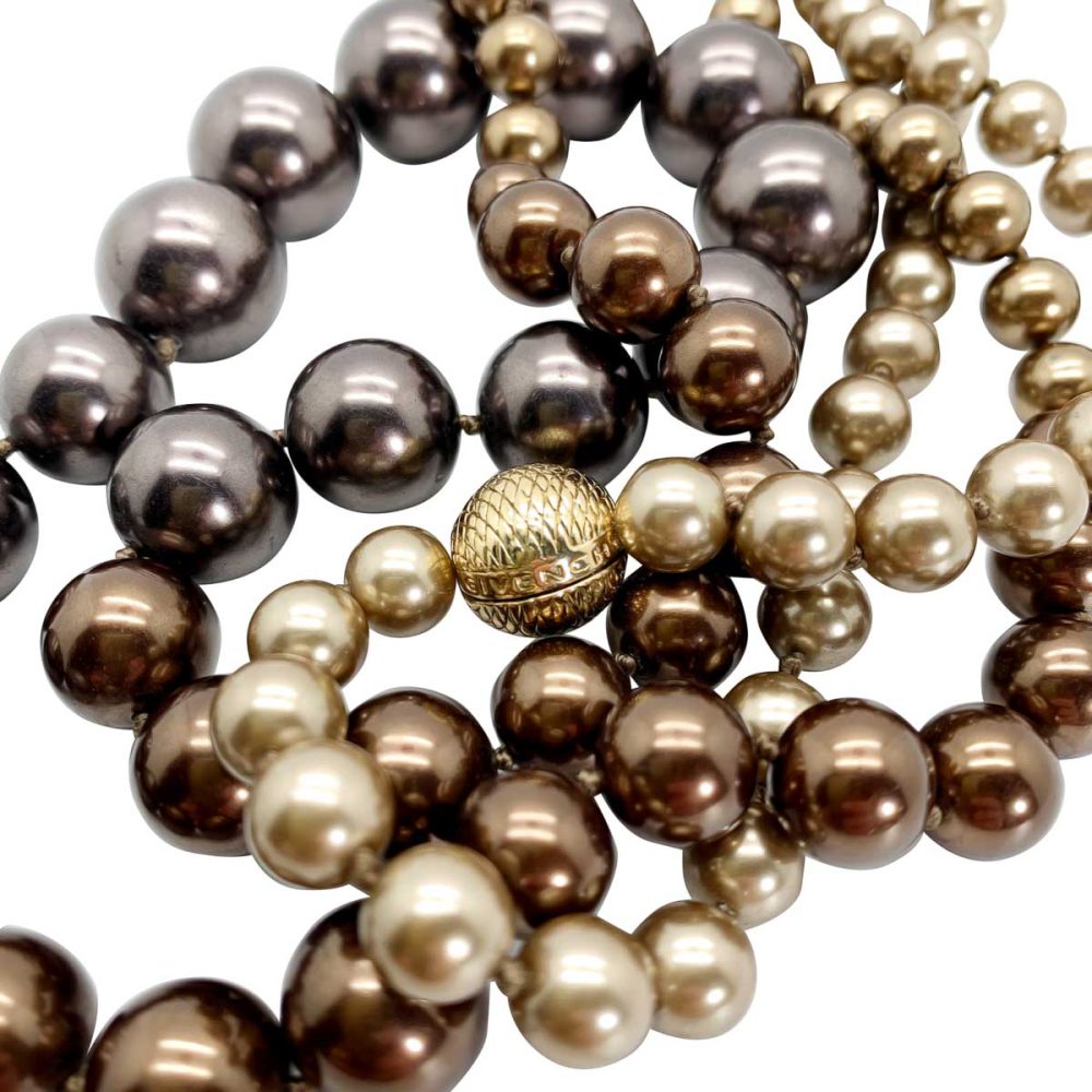 Vintage Givenchy Chocolate Pearl Necklace