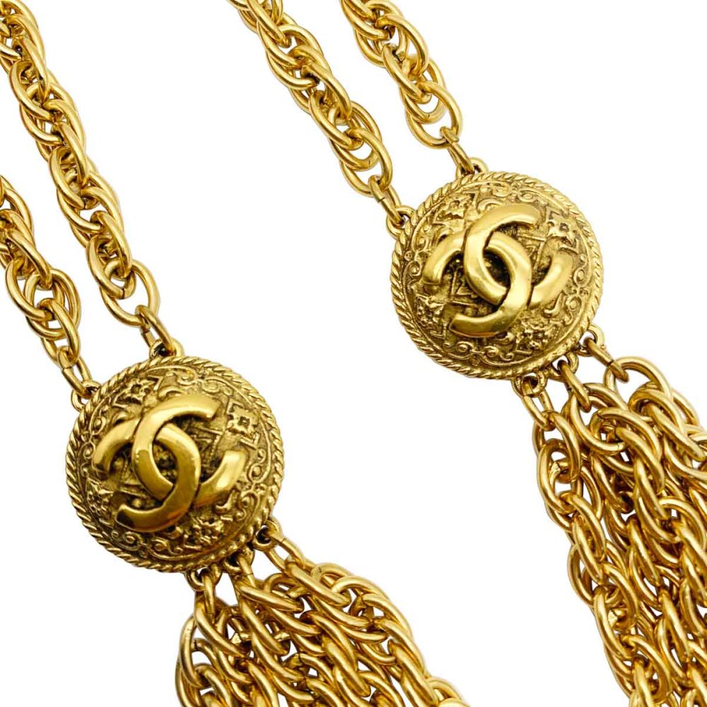 Vintage Chanel Logo Necklace