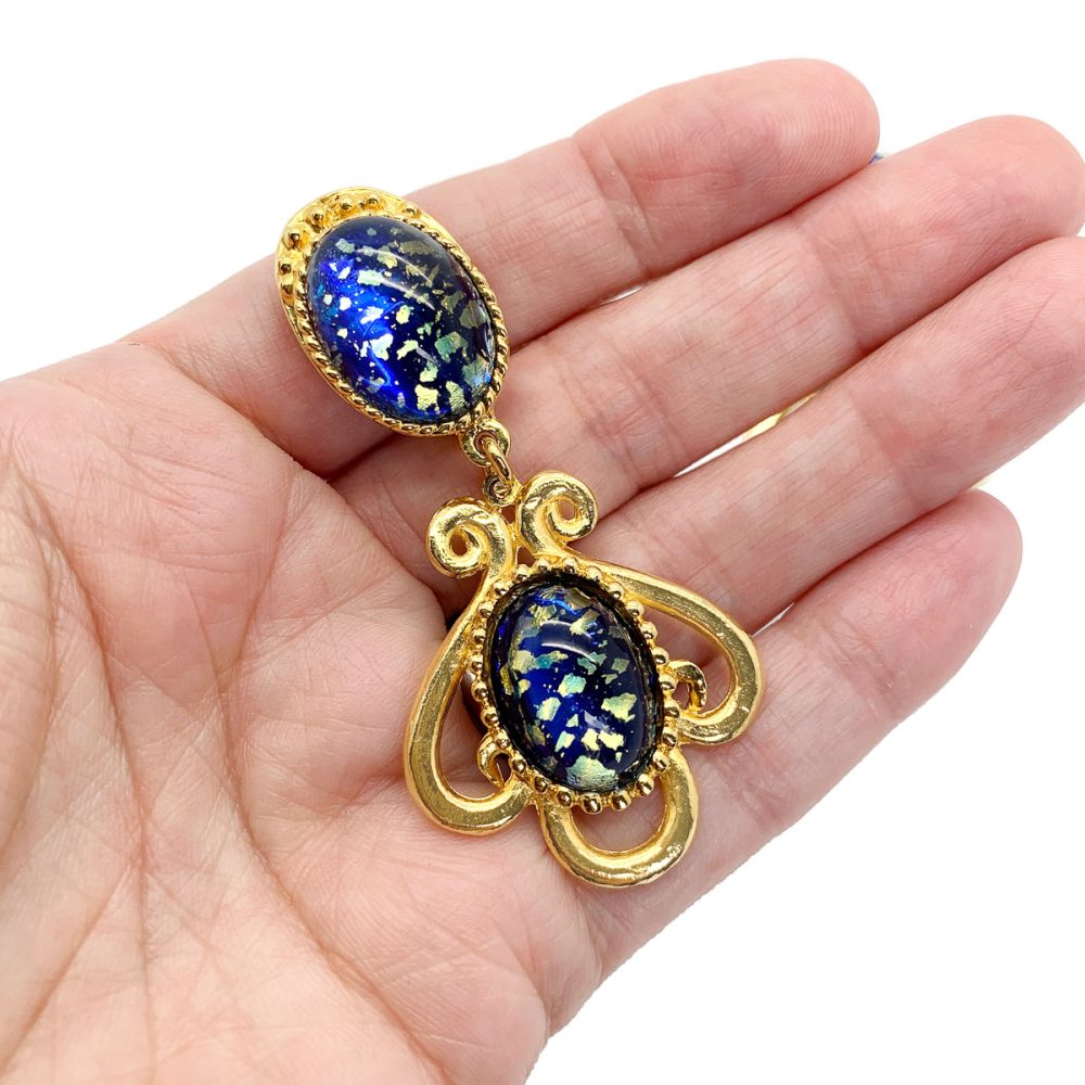Vintage Cosmic Glass Earrings