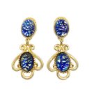 Jennifer Gibson Vintage Jewellery 1397 (2) Vintage Cosmic Glass Earrings
