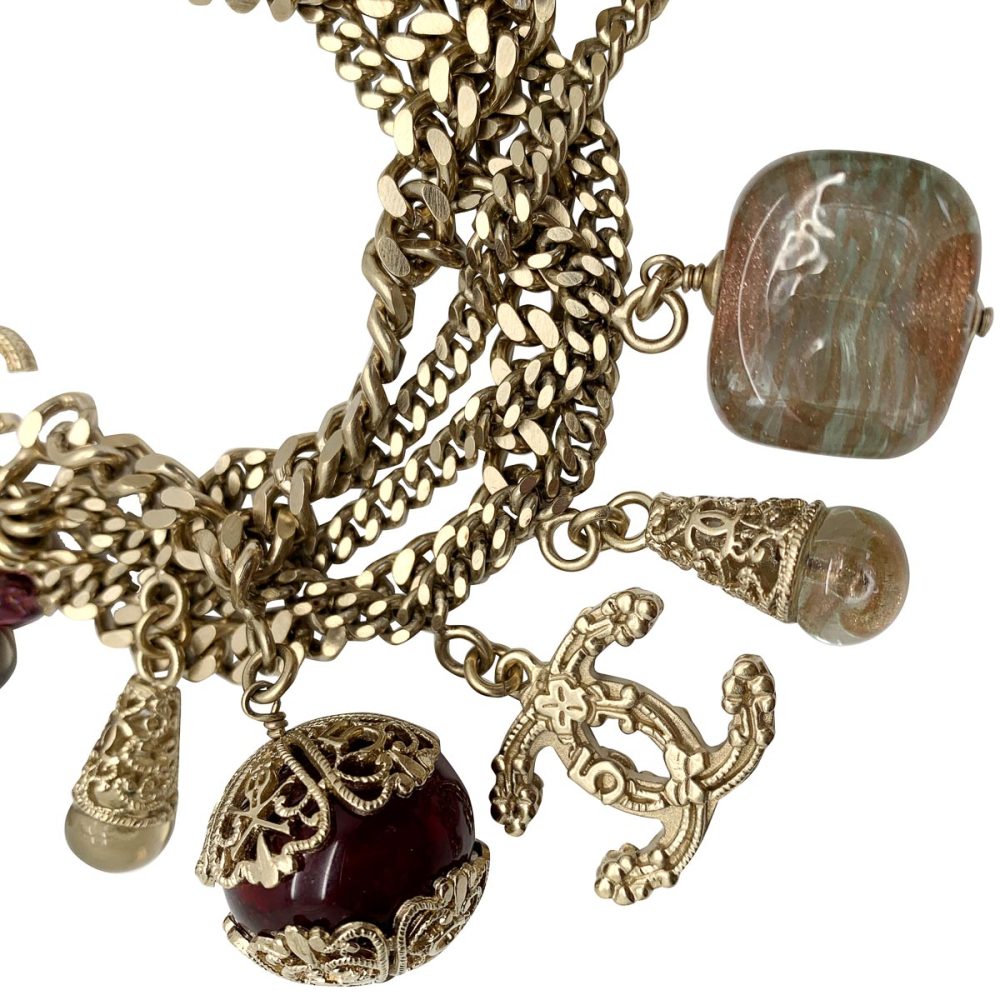 Chanel Gripoix charm bracelet