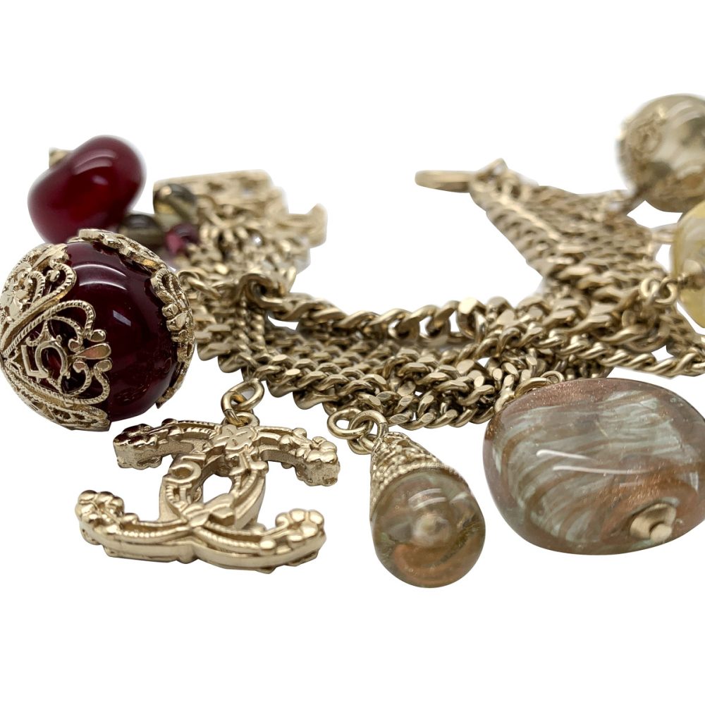 Chanel Gripoix charm bracelet