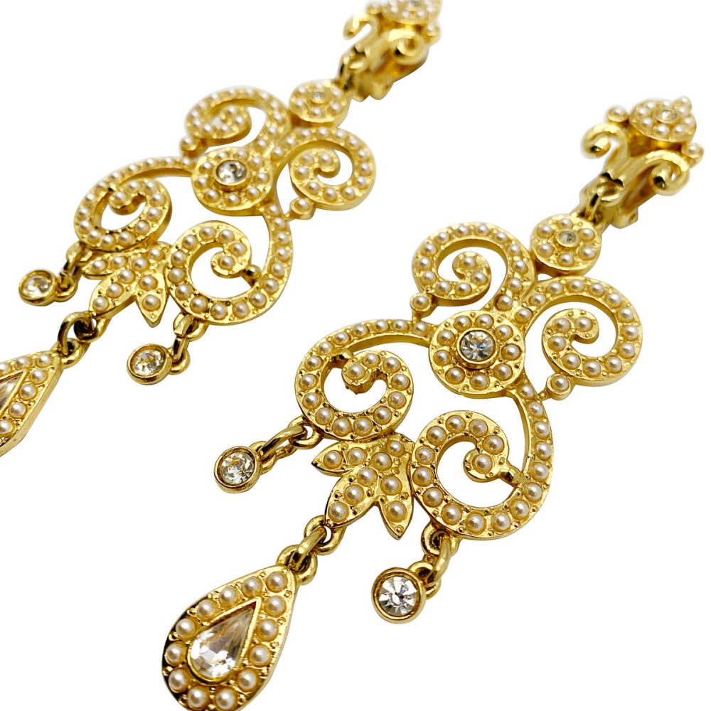 vintage seed pearl earrings