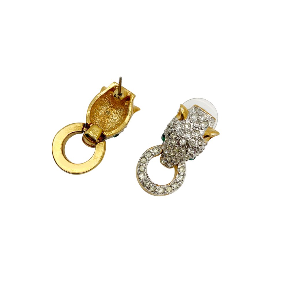 vintage big cat earrings