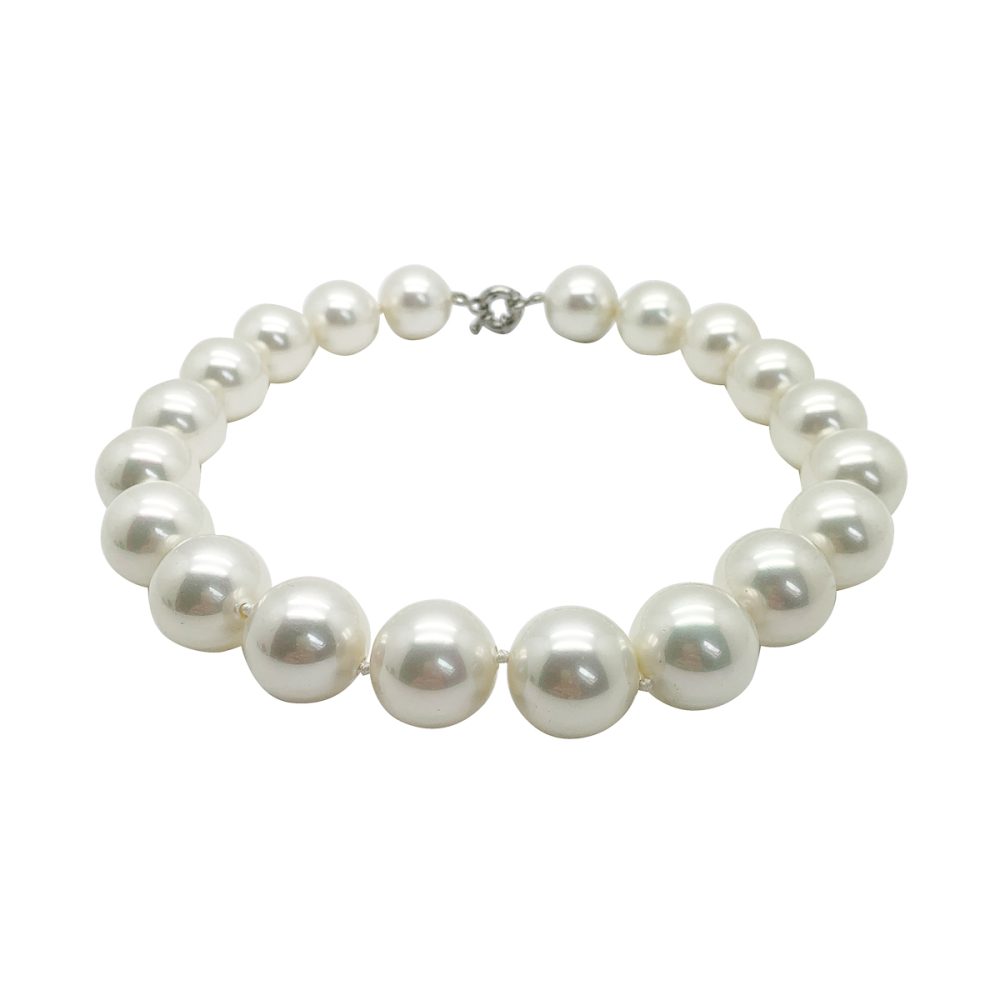 vintage maxi pearl collar necklace