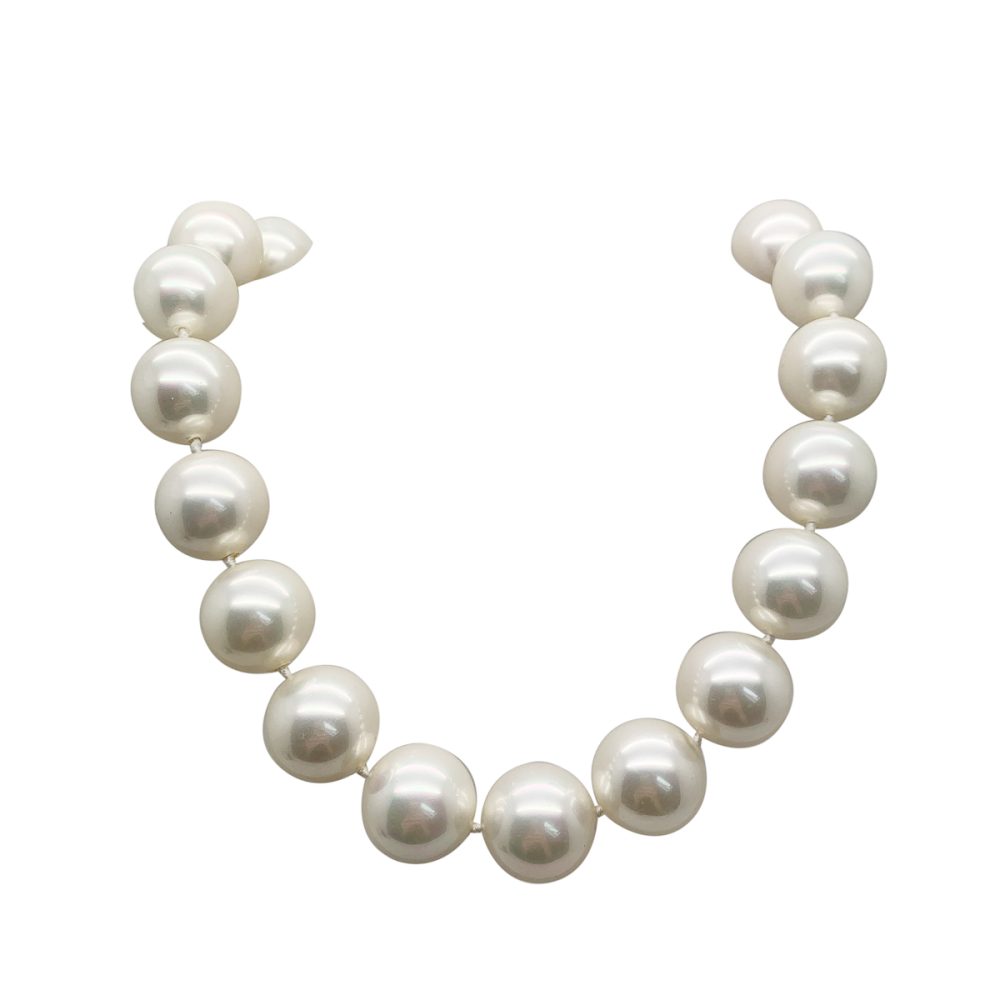 vintage maxi pearl collar necklace