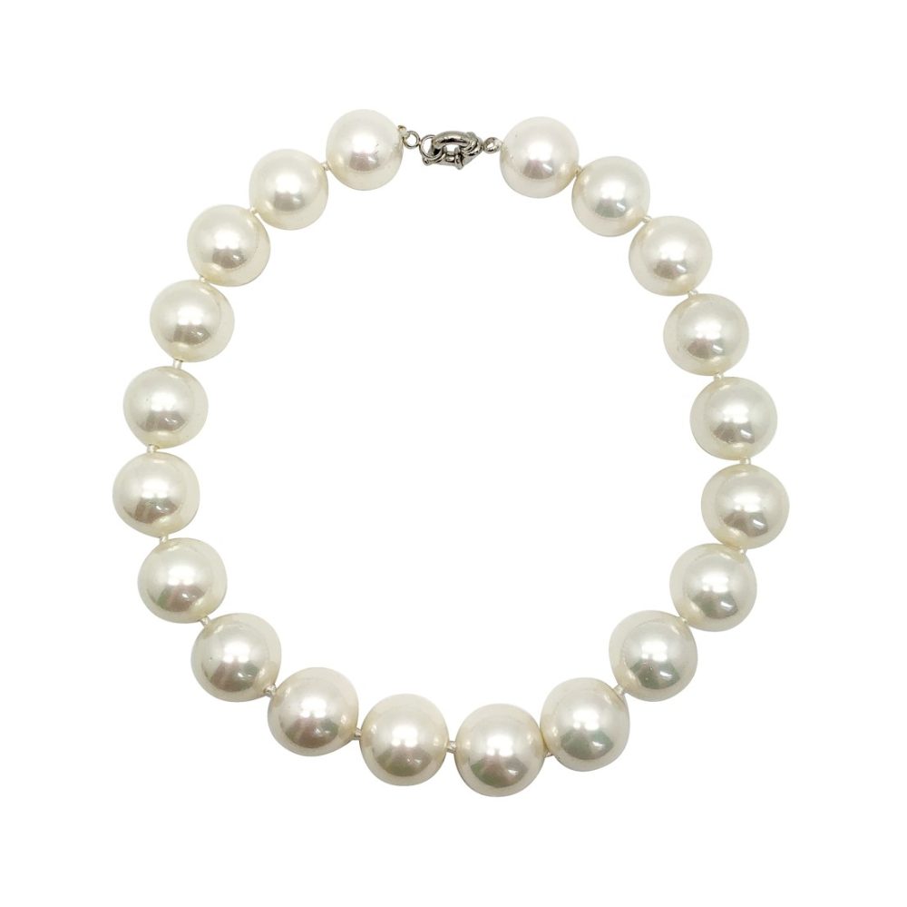 vintage maxi pearl collar necklace