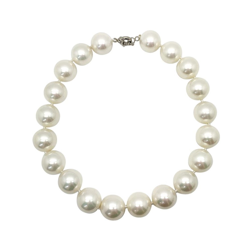 vintage maxi pearl collar necklace