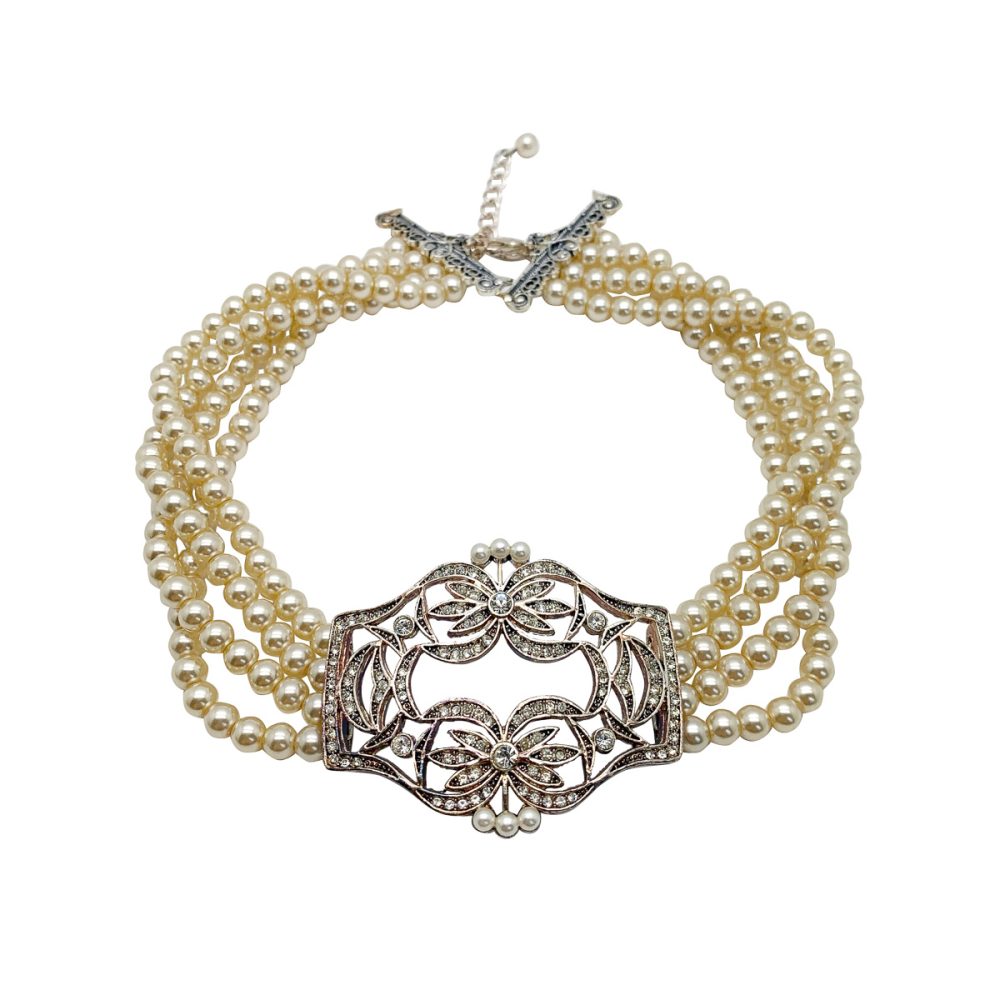 vintage pearl choker