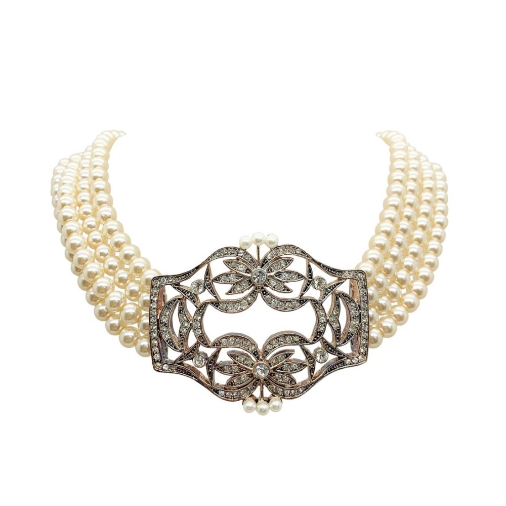 vintage pearl choker