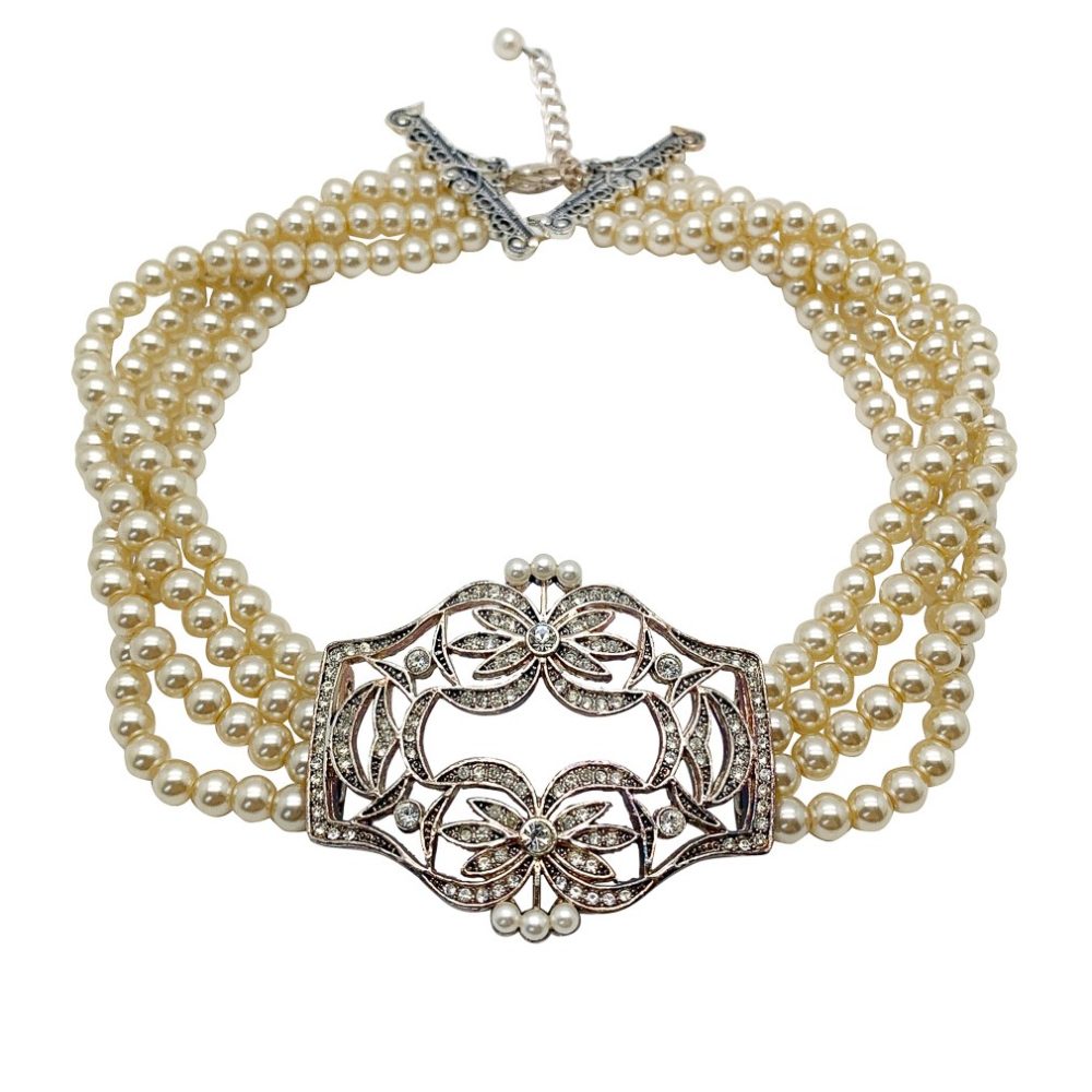 vintage pearl choker
