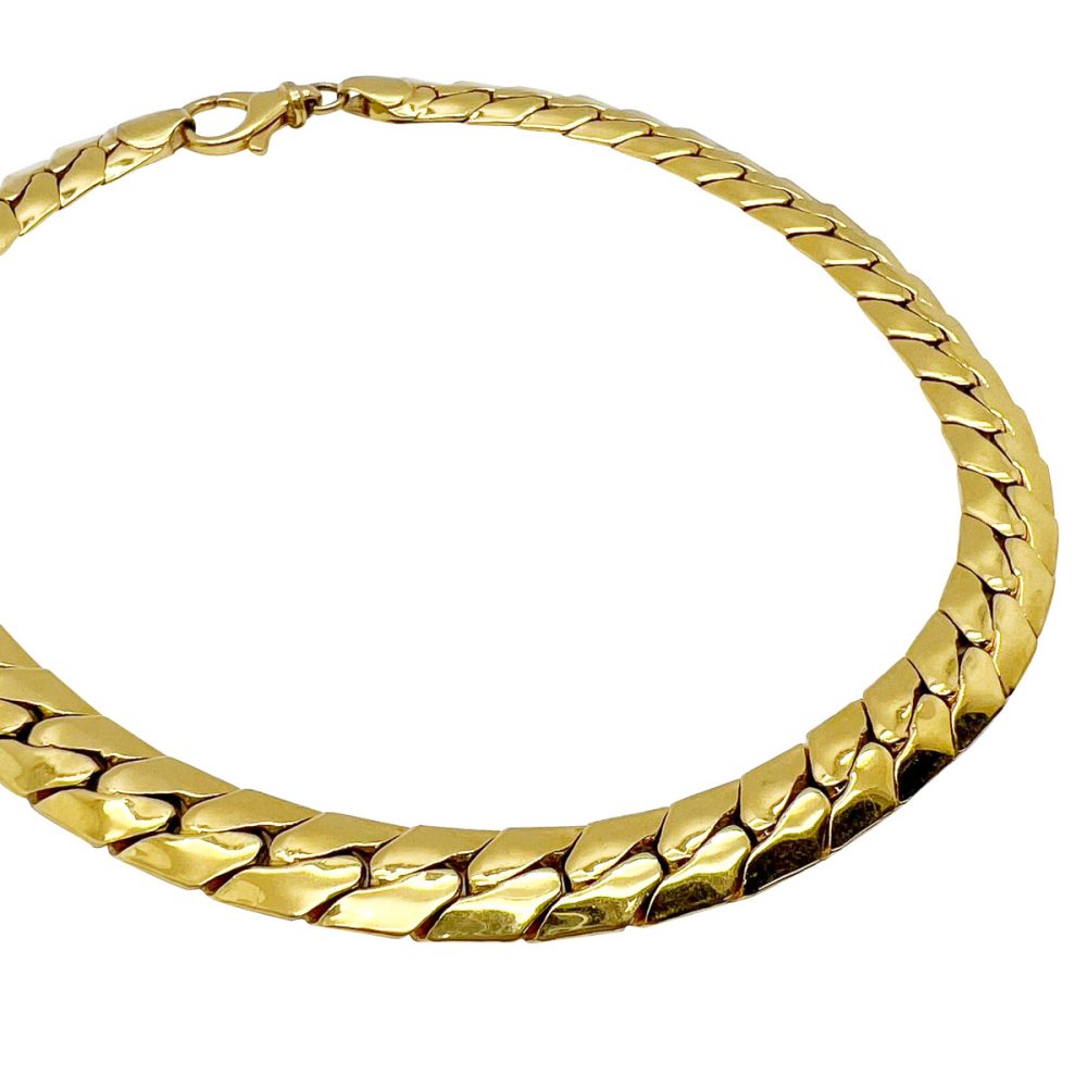 vintage chunky flattened link chain 1980s