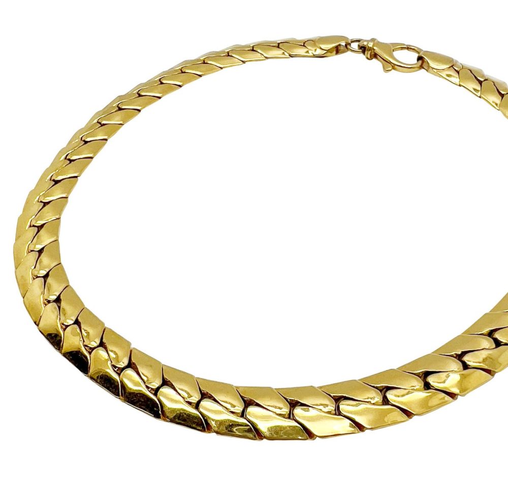 vintage chunky flattened link chain 1980s