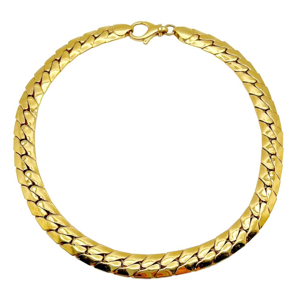 vintage chunky flattened link chain 1980s