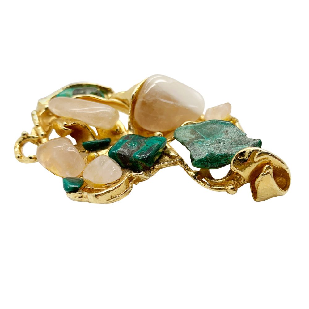 vintage modernist pebble brooch