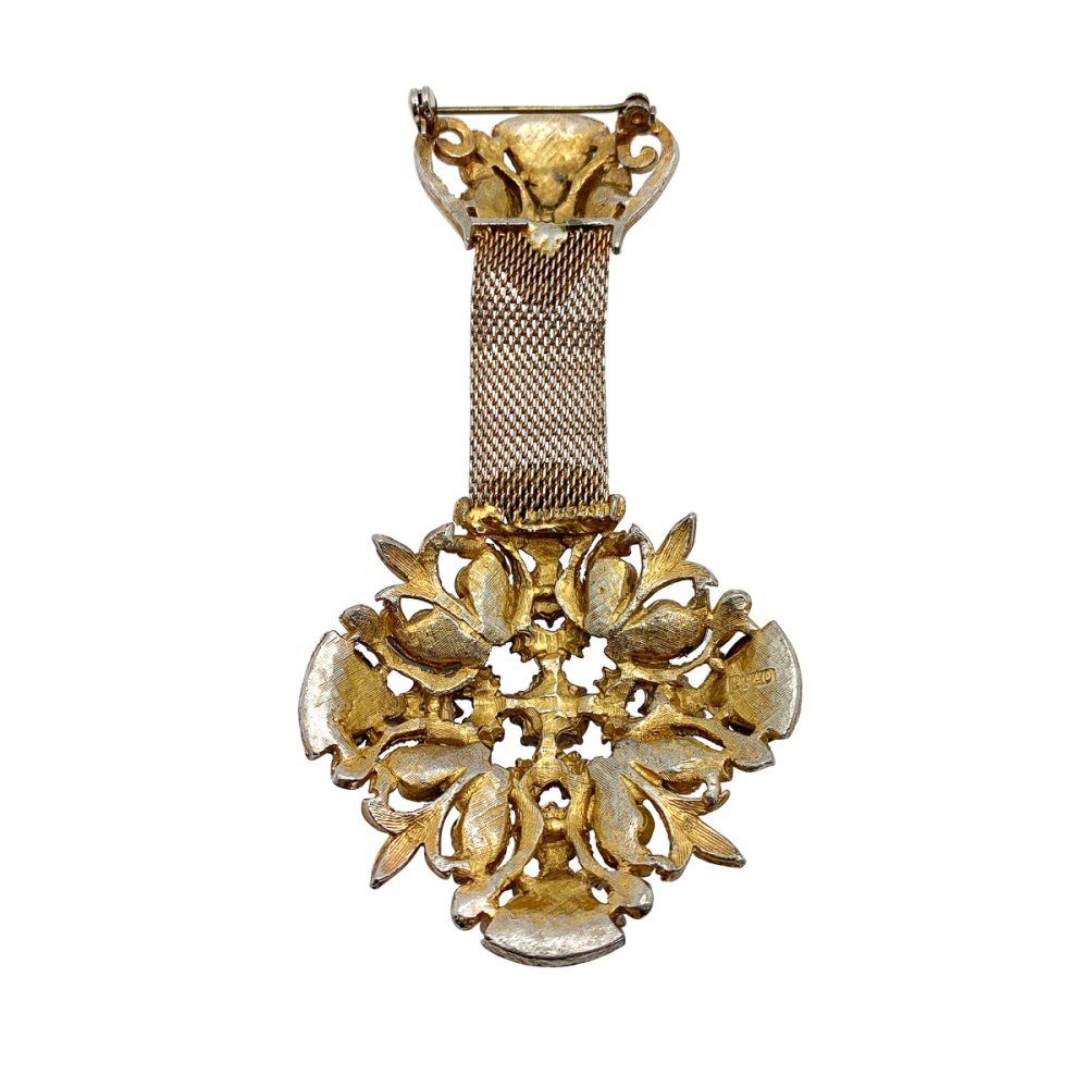 vintage Byzantine medal brooch