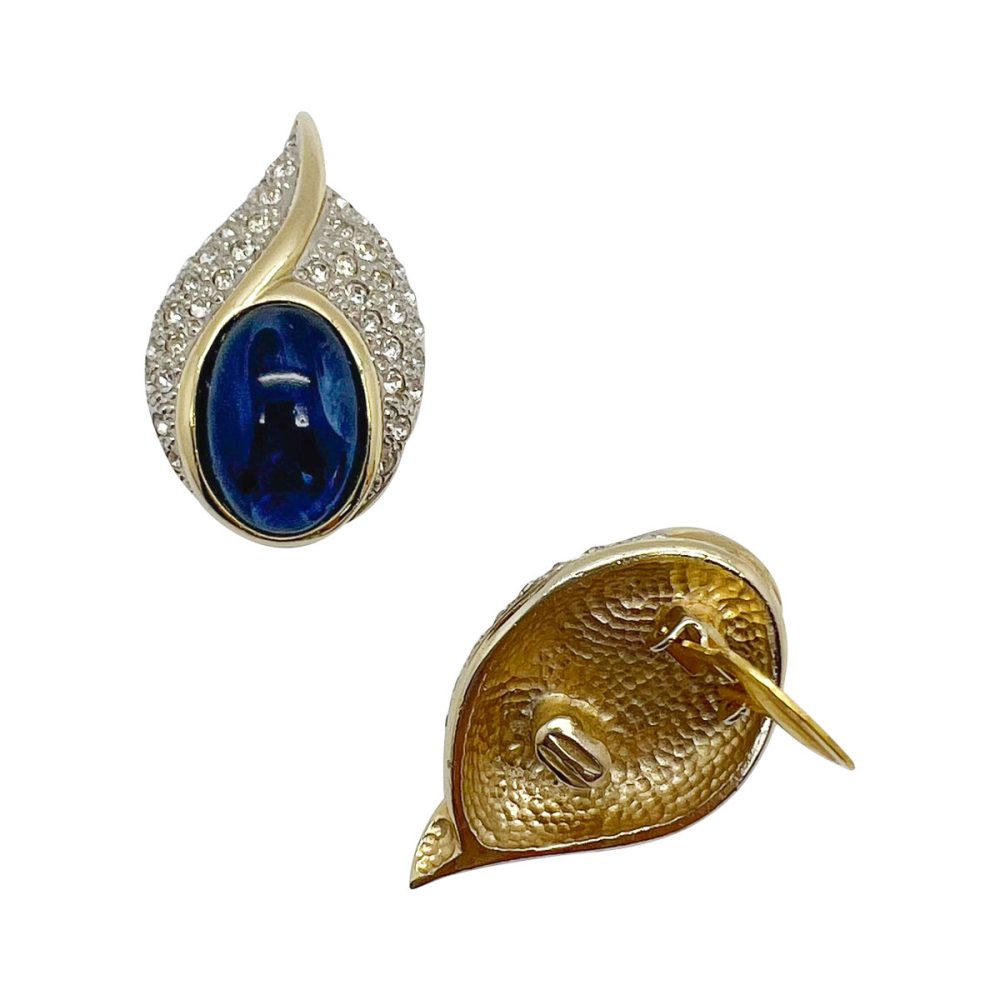 Vintage Sapphire Cabochon Earrings