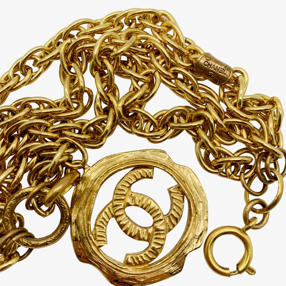 Vintage Chanel Logo Charm Bracelet