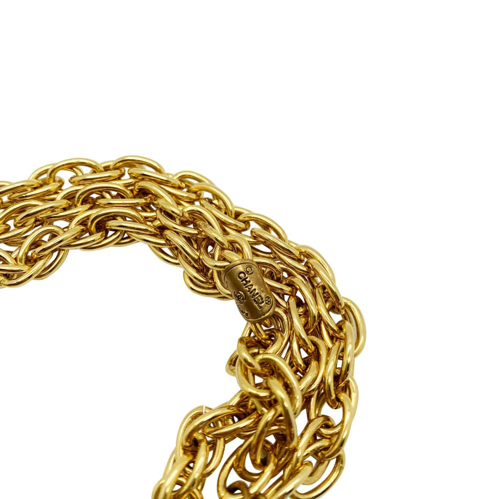 Vintage Chanel Logo Charm Bracelet