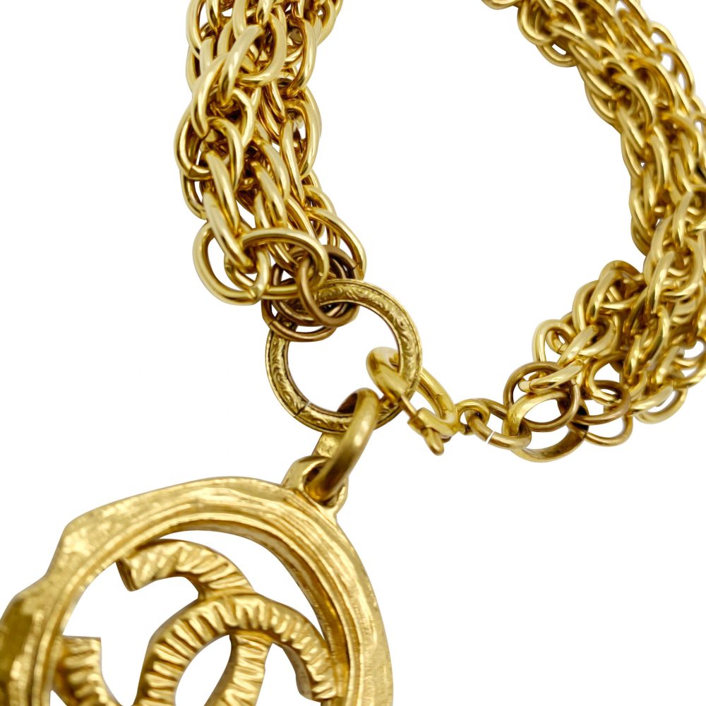 Vintage Chanel Logo Charm Bracelet