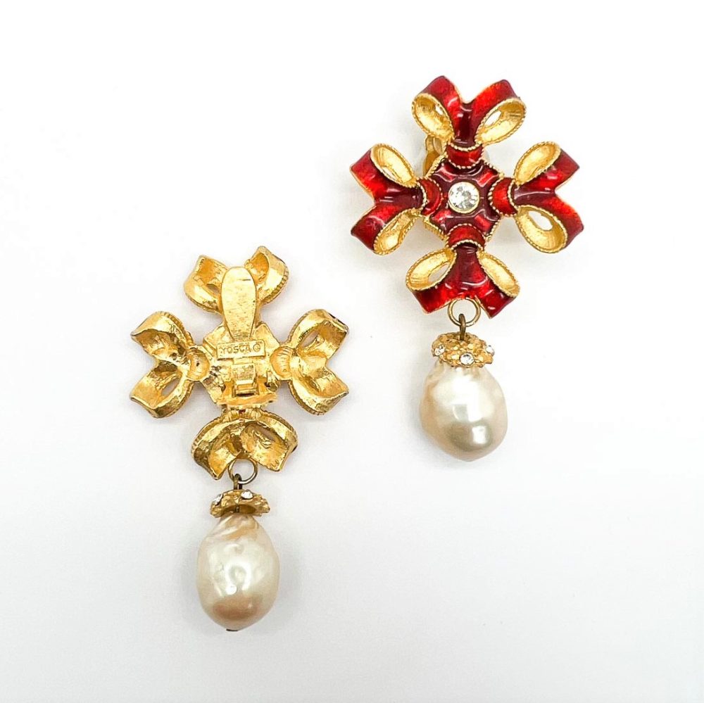 Vintage YOSCA Enamel Earrings