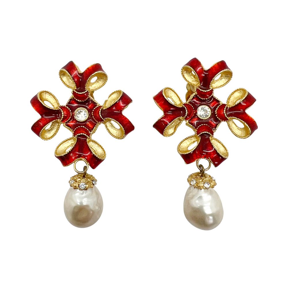 Vintage YOSCA Enamel Earrings