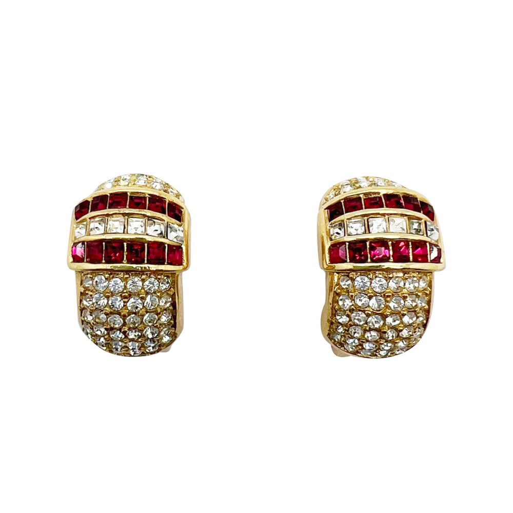 Vintage Dior Ruby Earrings