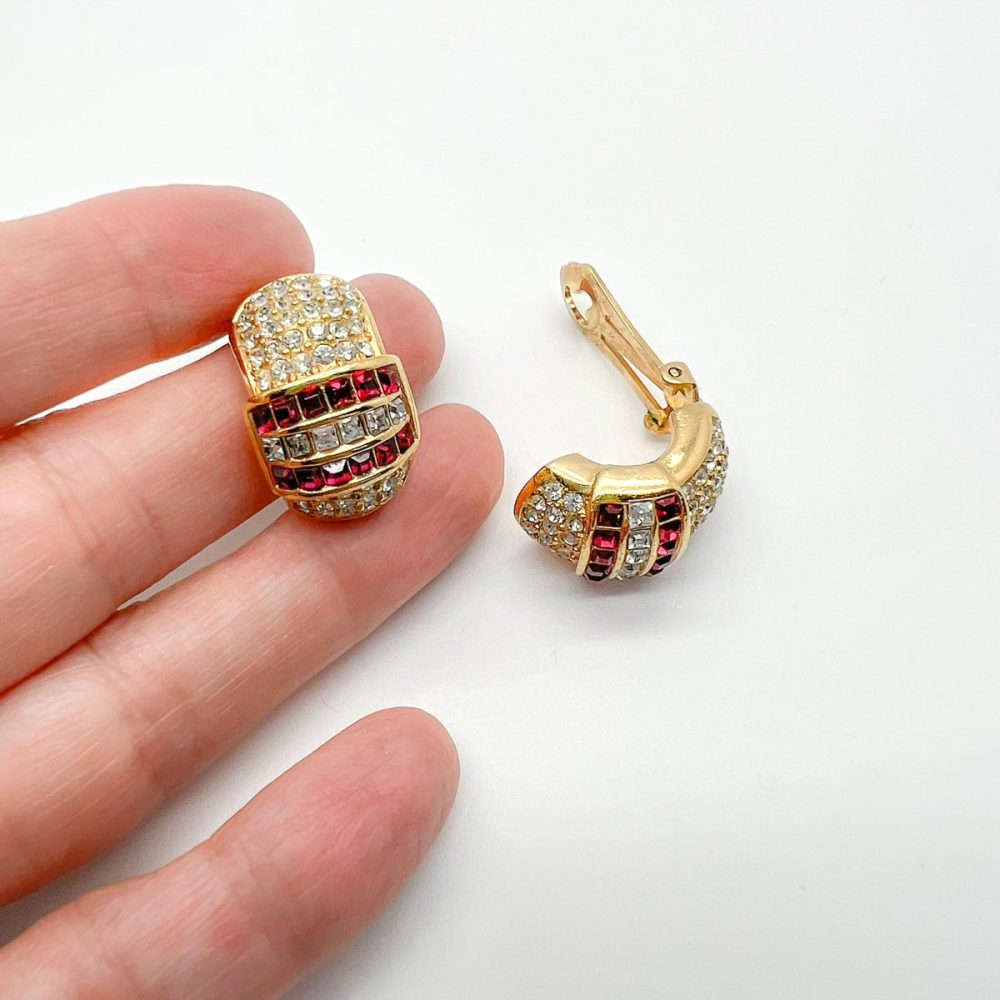 Vintage Dior Ruby Earrings