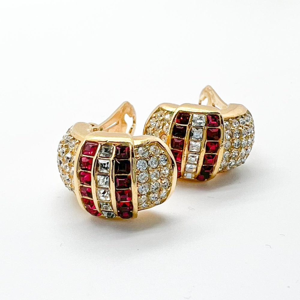 Vintage Dior Ruby Earrings