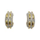 Jennifer Gibson Jewellery 1488 (3) Vintage Swarovski Huggie Earrings