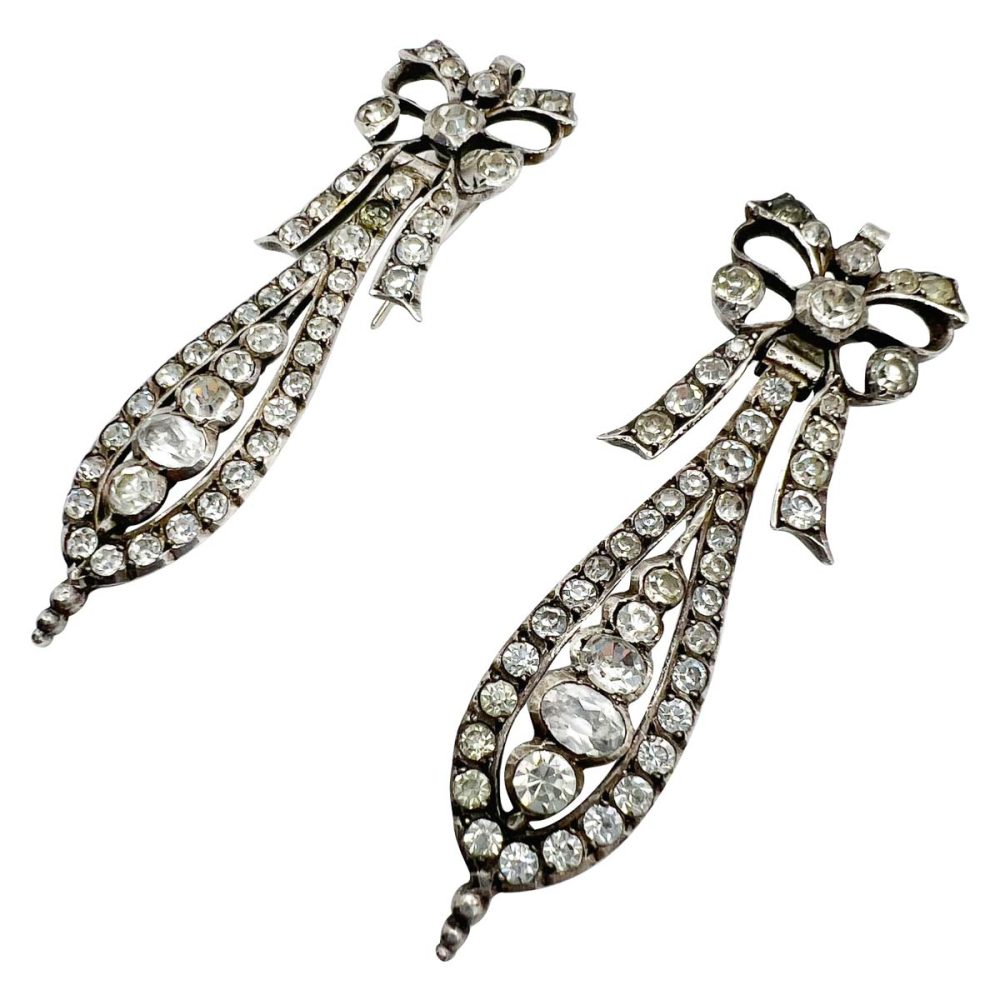Antique French Paste Earrings