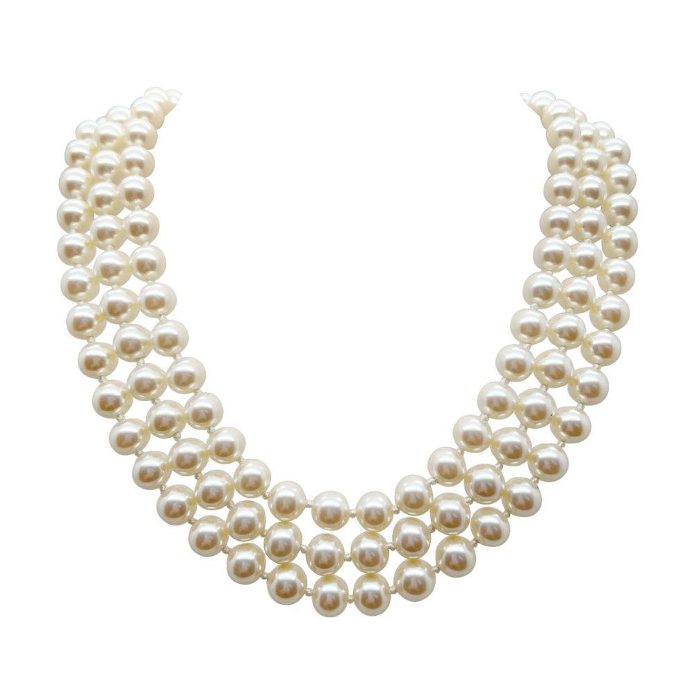 Vintage Triple Strand Pearl Necklace