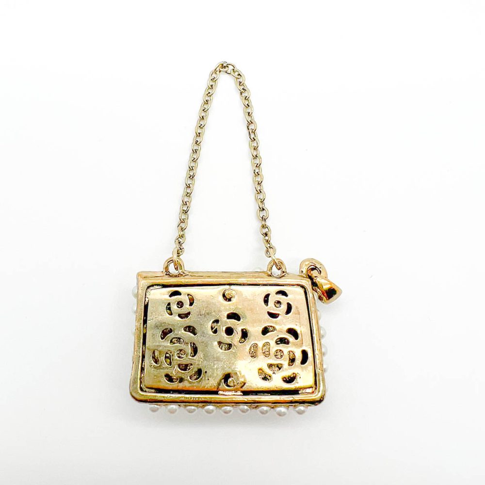 Pearl Encrusted Handbag Pendant
