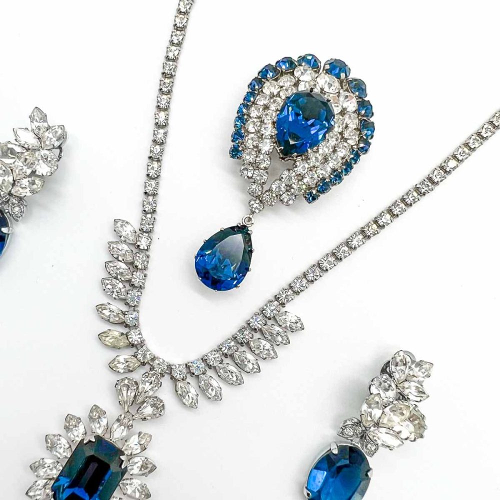 Vintage Sapphire Paste Parure