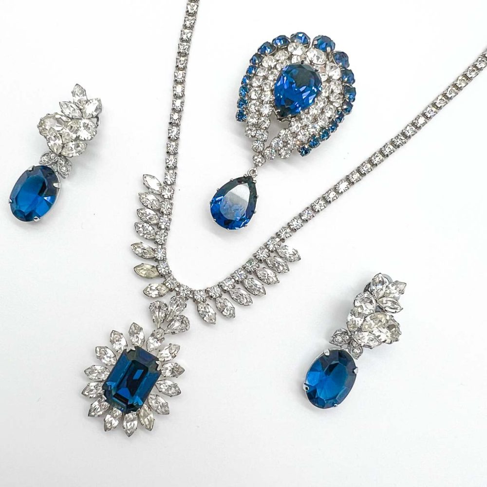 Vintage Sapphire Paste Parure