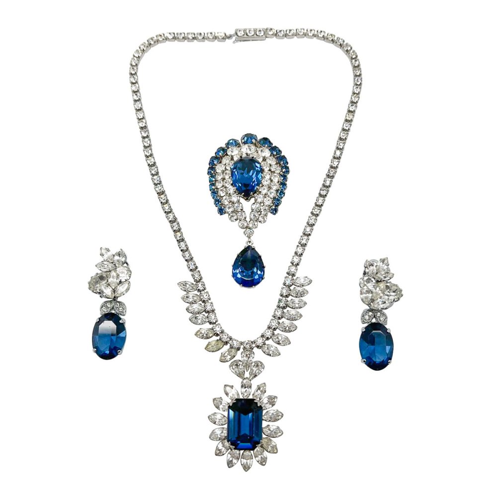 Vintage Sapphire Paste Parure