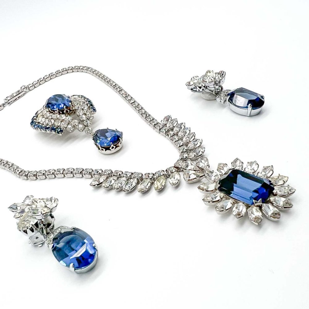 Vintage Sapphire Paste Parure