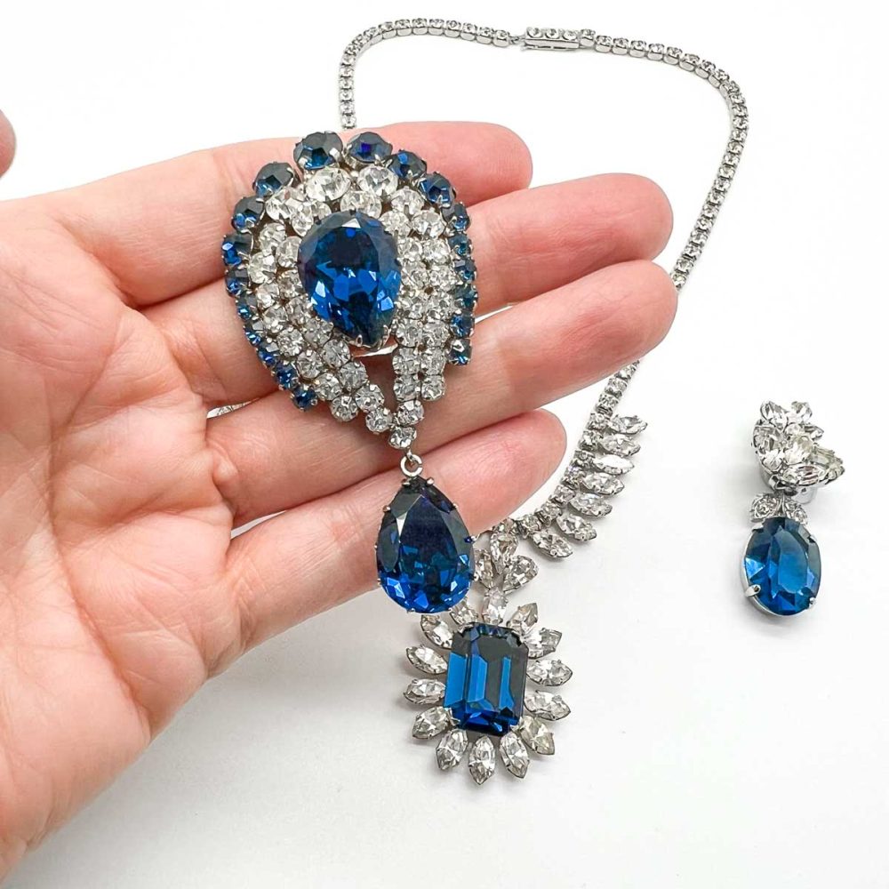 Vintage Sapphire Paste Parure