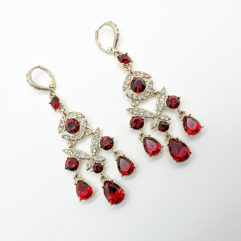 Vintage Givenchy Ruby Earrings