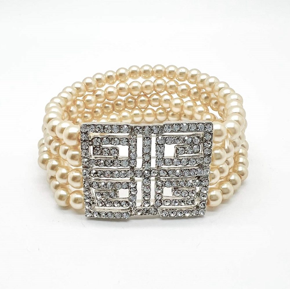 Deco Inspired Pearl Bracelet