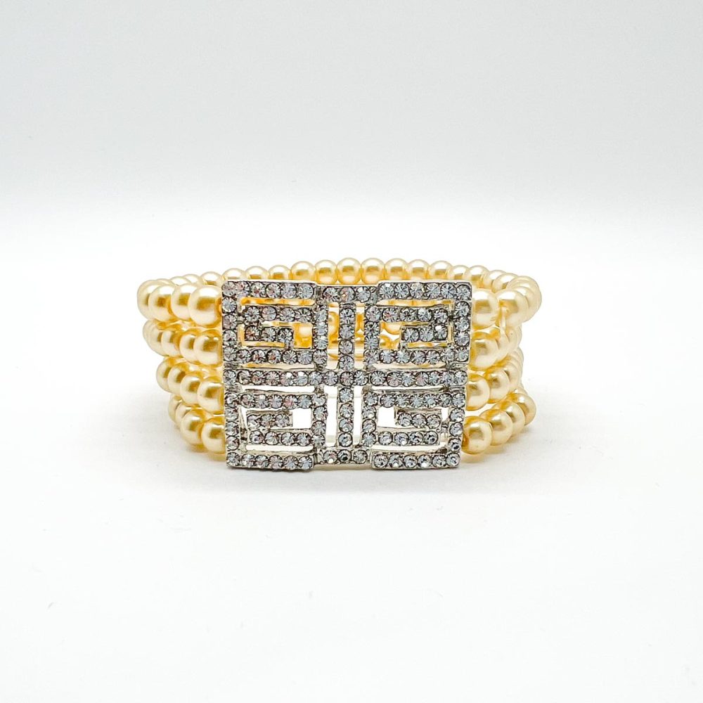 Deco Inspired Pearl Bracelet