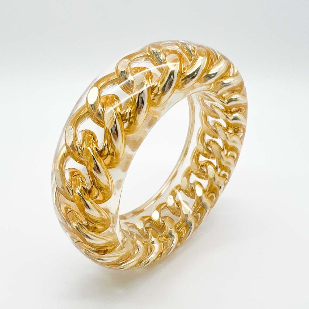 Gold Chunky Chain Bangle