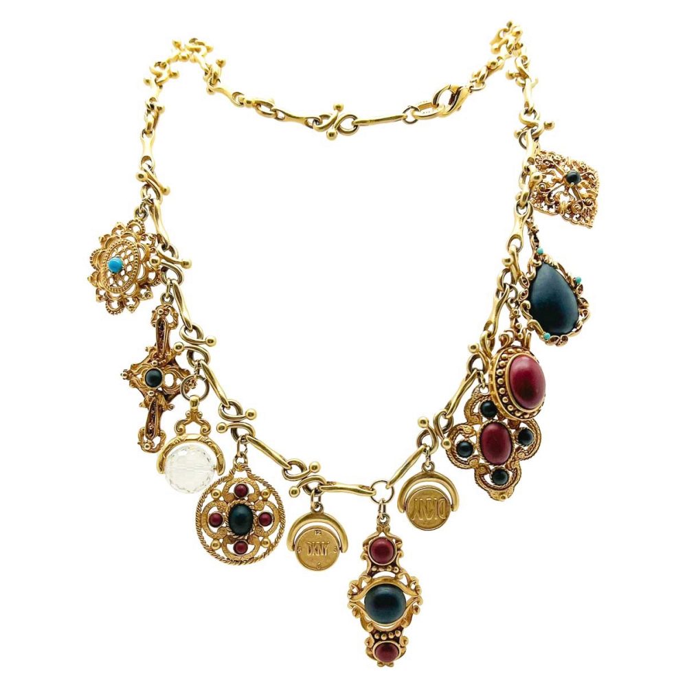 Vintage Donna Karen Logo Charm Chain